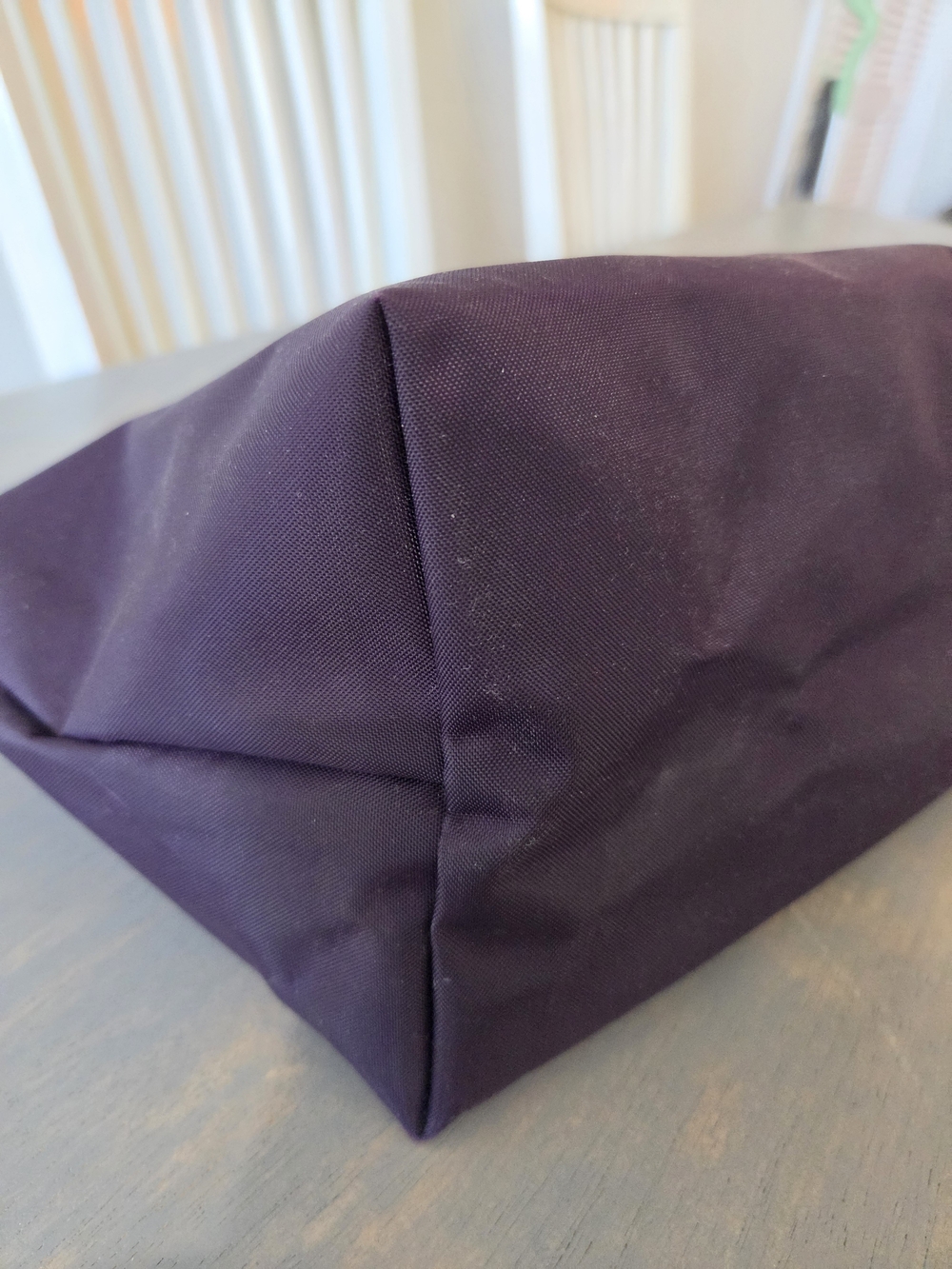Longchamp Le Pliage Small Tote in Purple with Brown Leather - Picture 6 of 11
